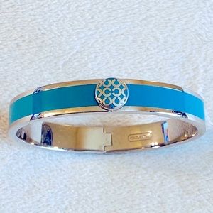Coach Silver & Blue Enamel Bracelet